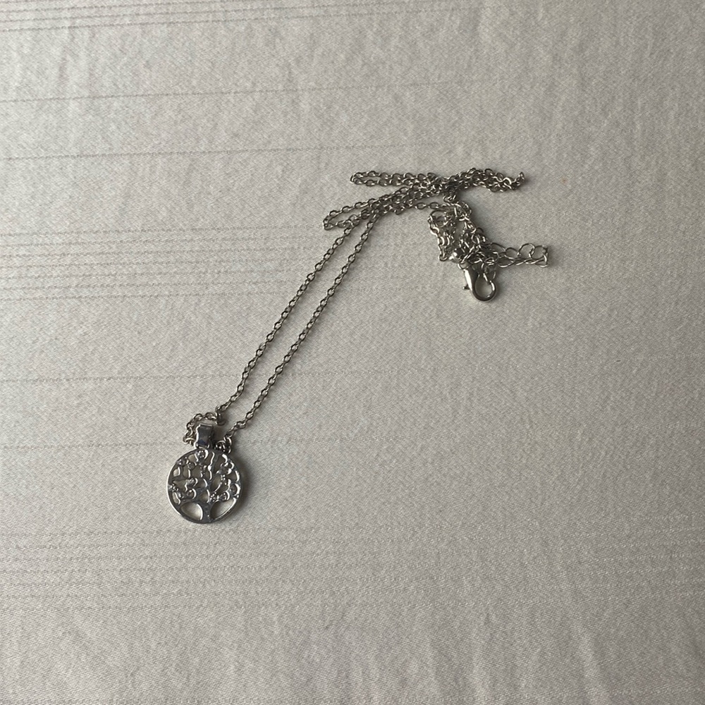 Tree silver necklace